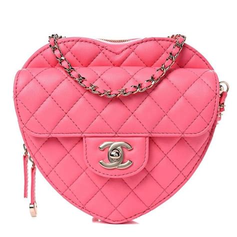 pink heart bag chanel|cross body chanel bags.